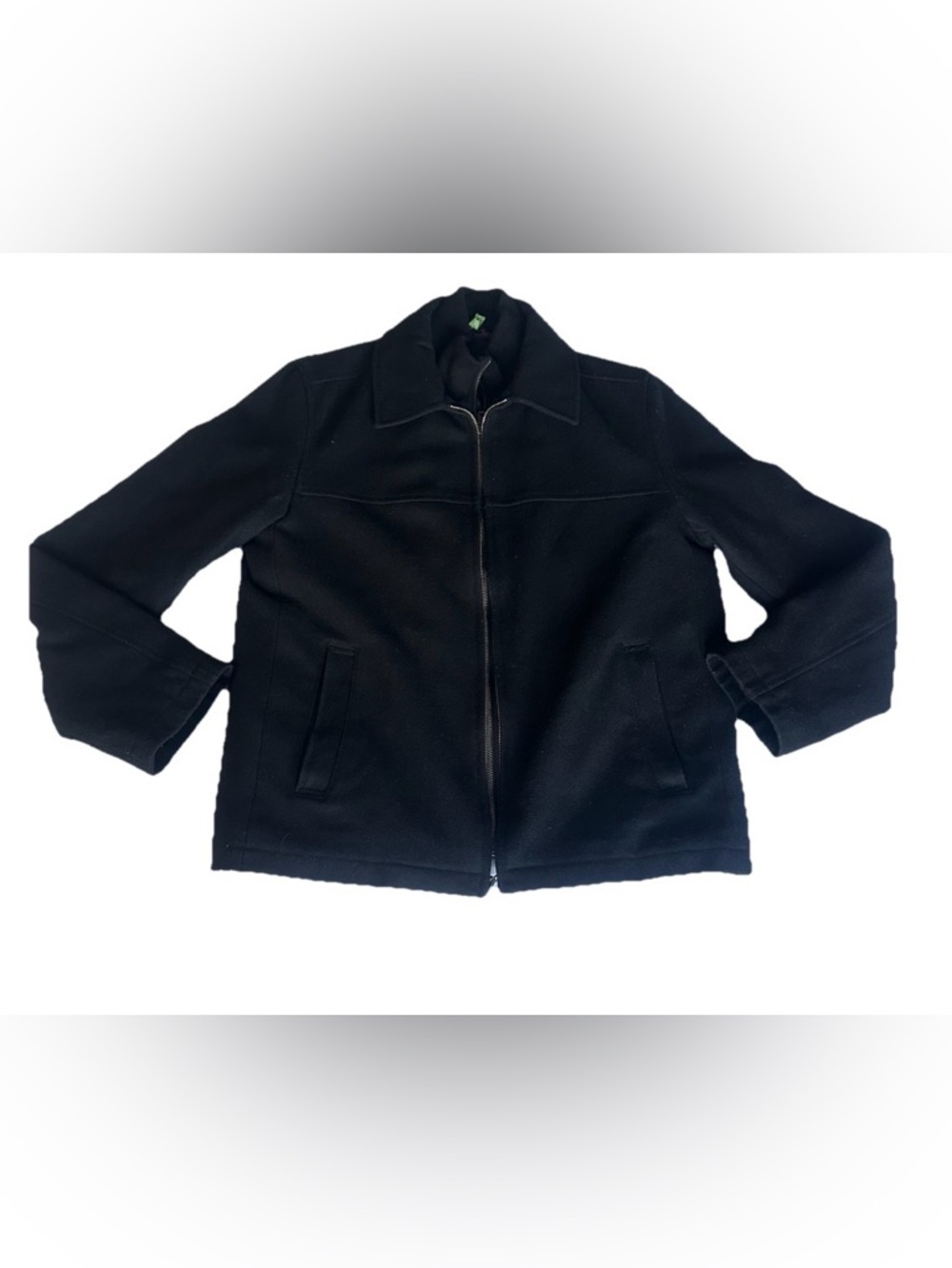 Tommy Hilfiger Black Zip-Up Pea Coat